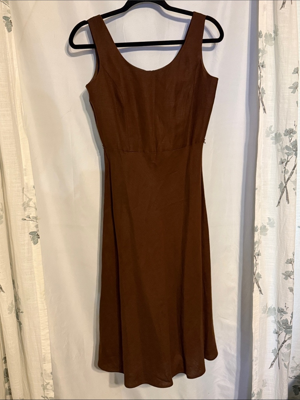 Jessica Howard Brown Sleeveless Scoop-Neck A-Line Dress